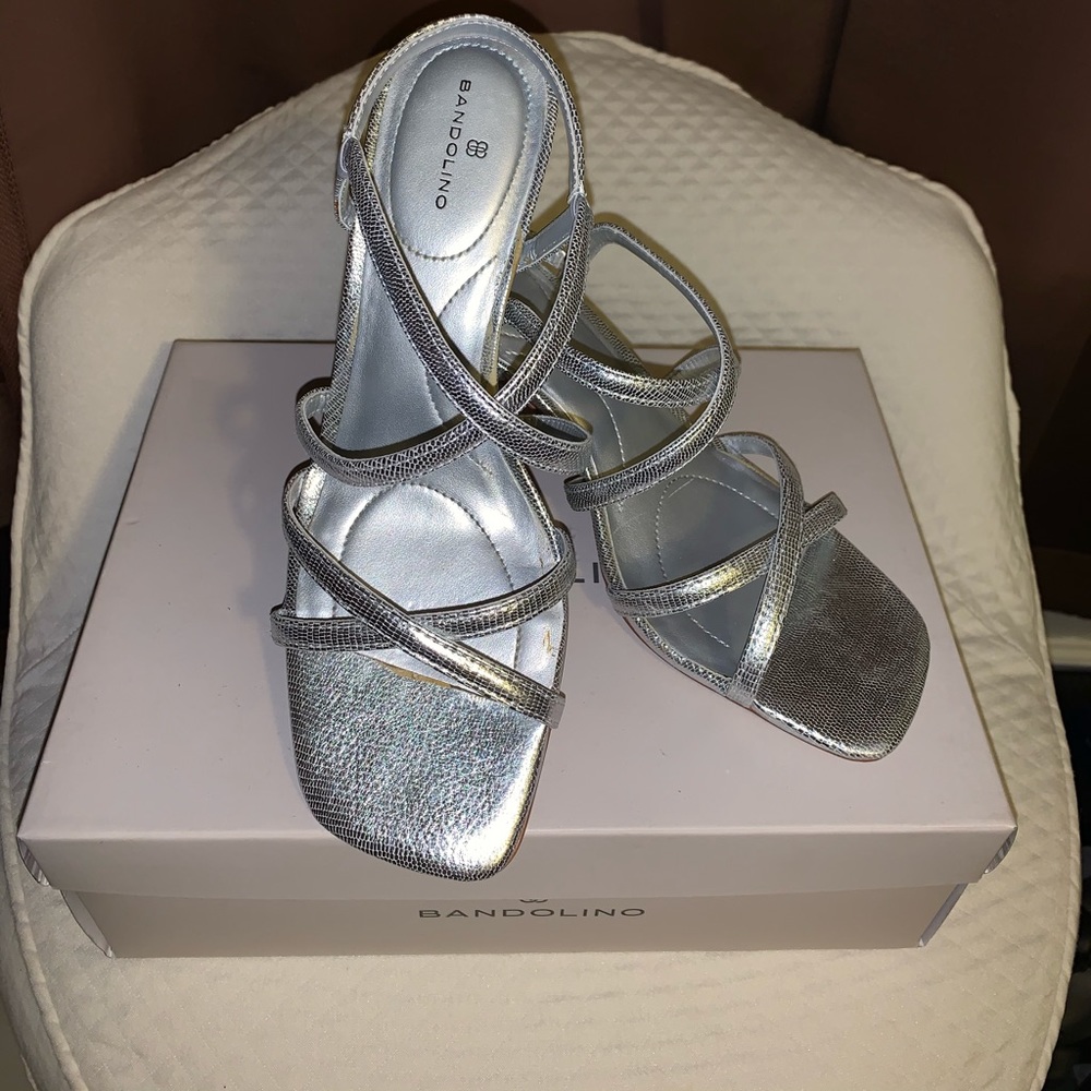 Silver Dress Sandal Shoe